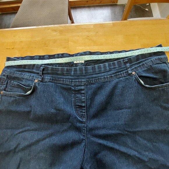 Pennington D/C Dark Wash Denim Jeans Plus Size Pull on with back pockets size 26 - Picture 10 of 12